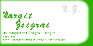 margit zsigrai business card